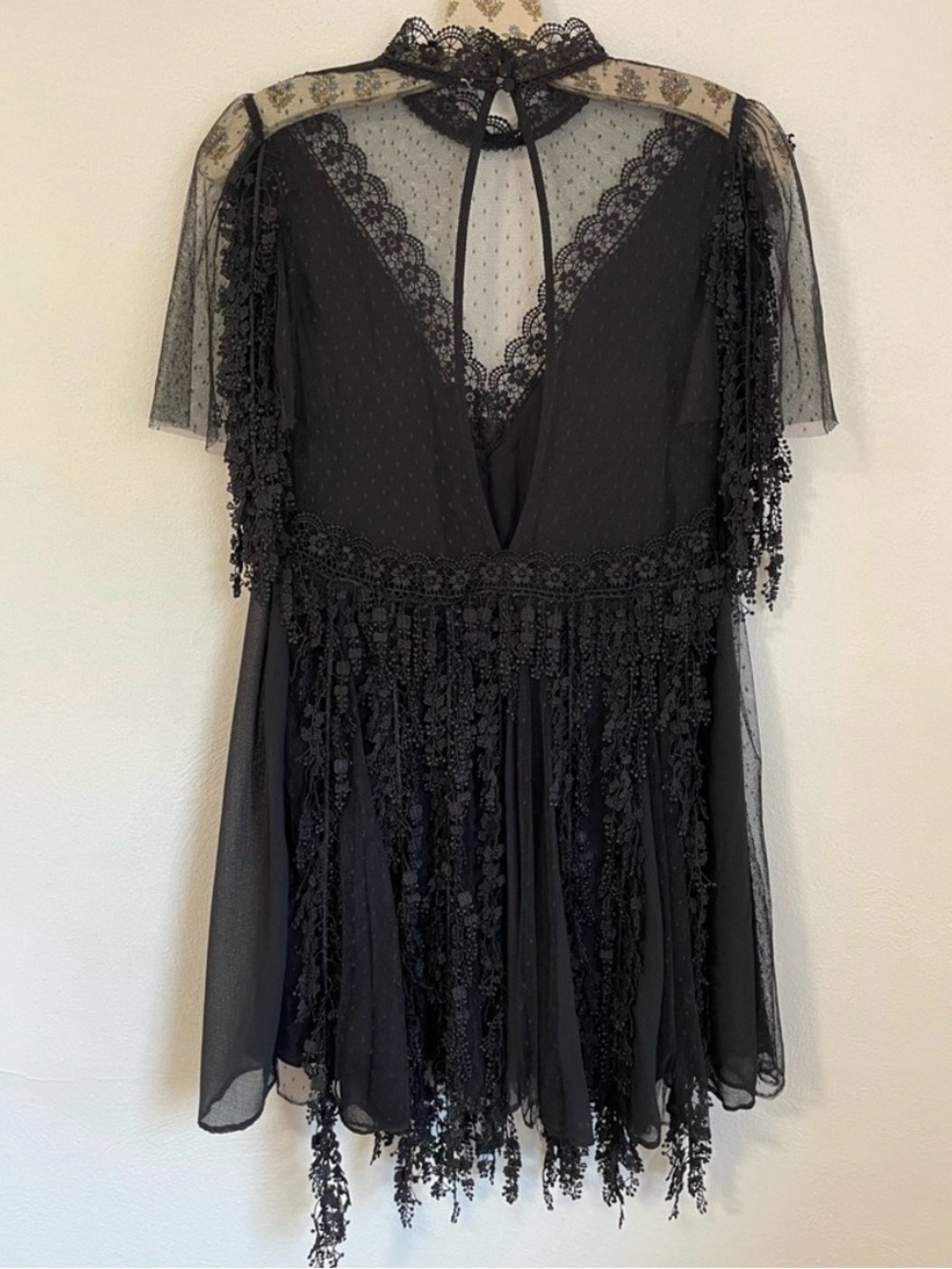 Free People Pirouette Black Lace Mini Dress - Picture 3 of 8